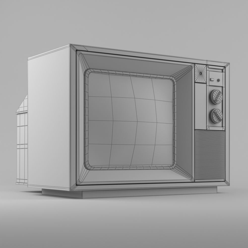 QUASAR OLD TV 3D model_4