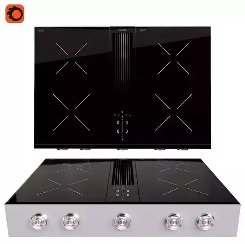 BORA Pro cooktop with integrated cooker hood