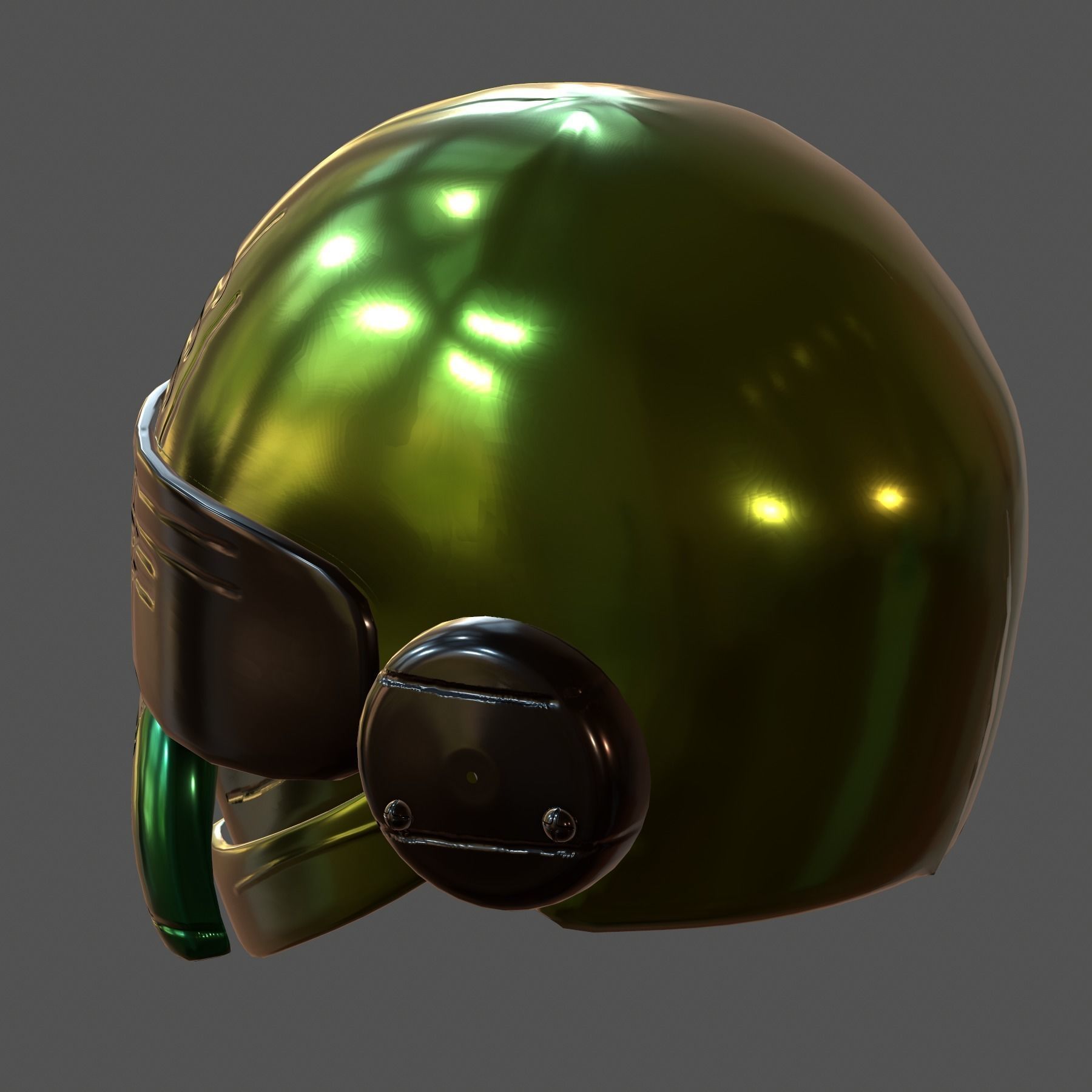 Gas mask helmet 3d model scifi Low-poly  Low-poly 3D model_5