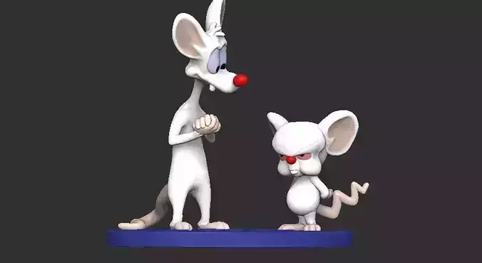pinky and the brain model 3D printable 3D print model