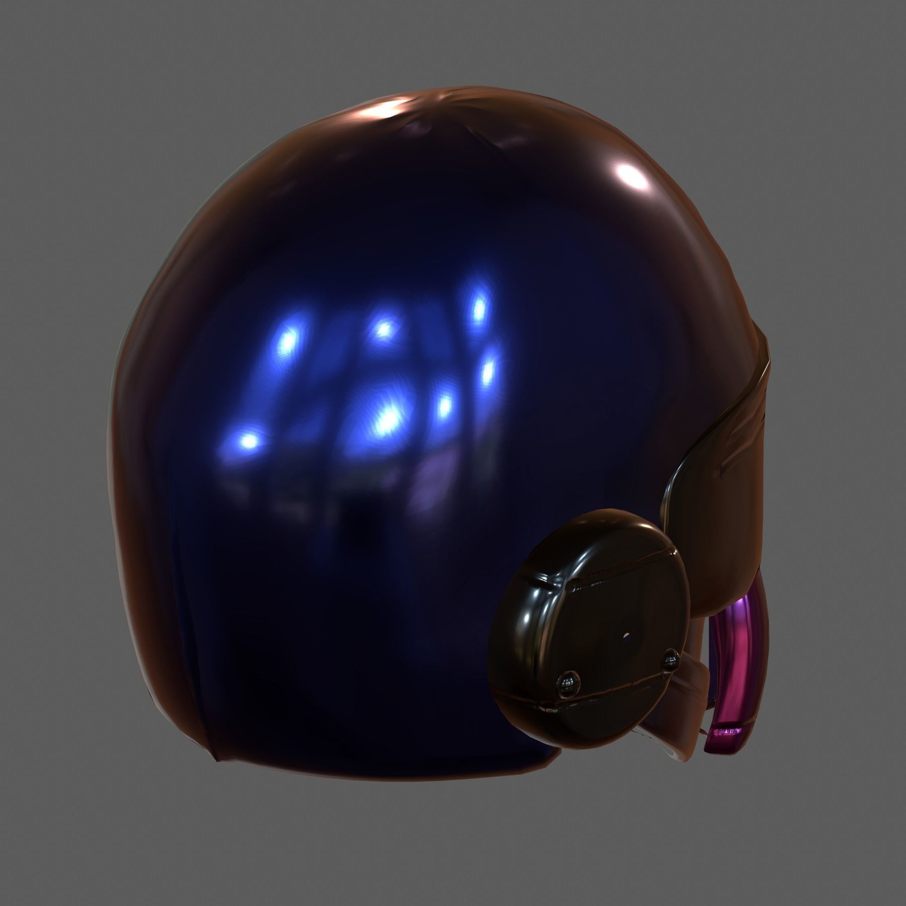 Gas mask helmet 3d model scifi Low-poly Low-poly 3D model_5