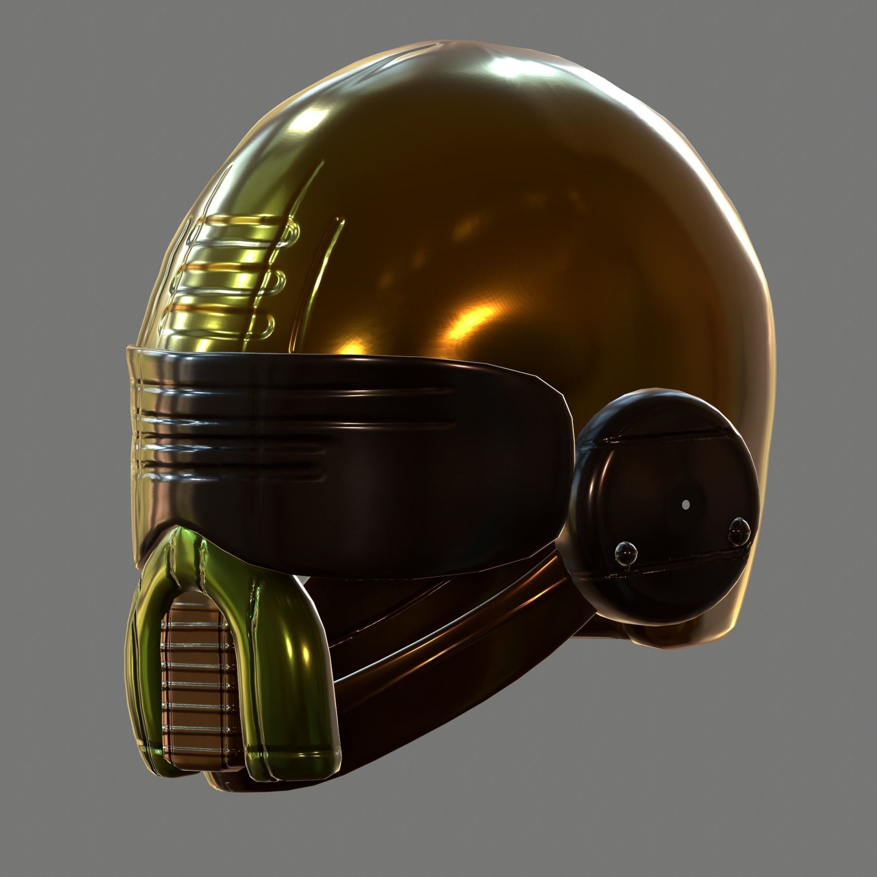 Helmet plastic mask protection 3D model Low-poly 3D model_6