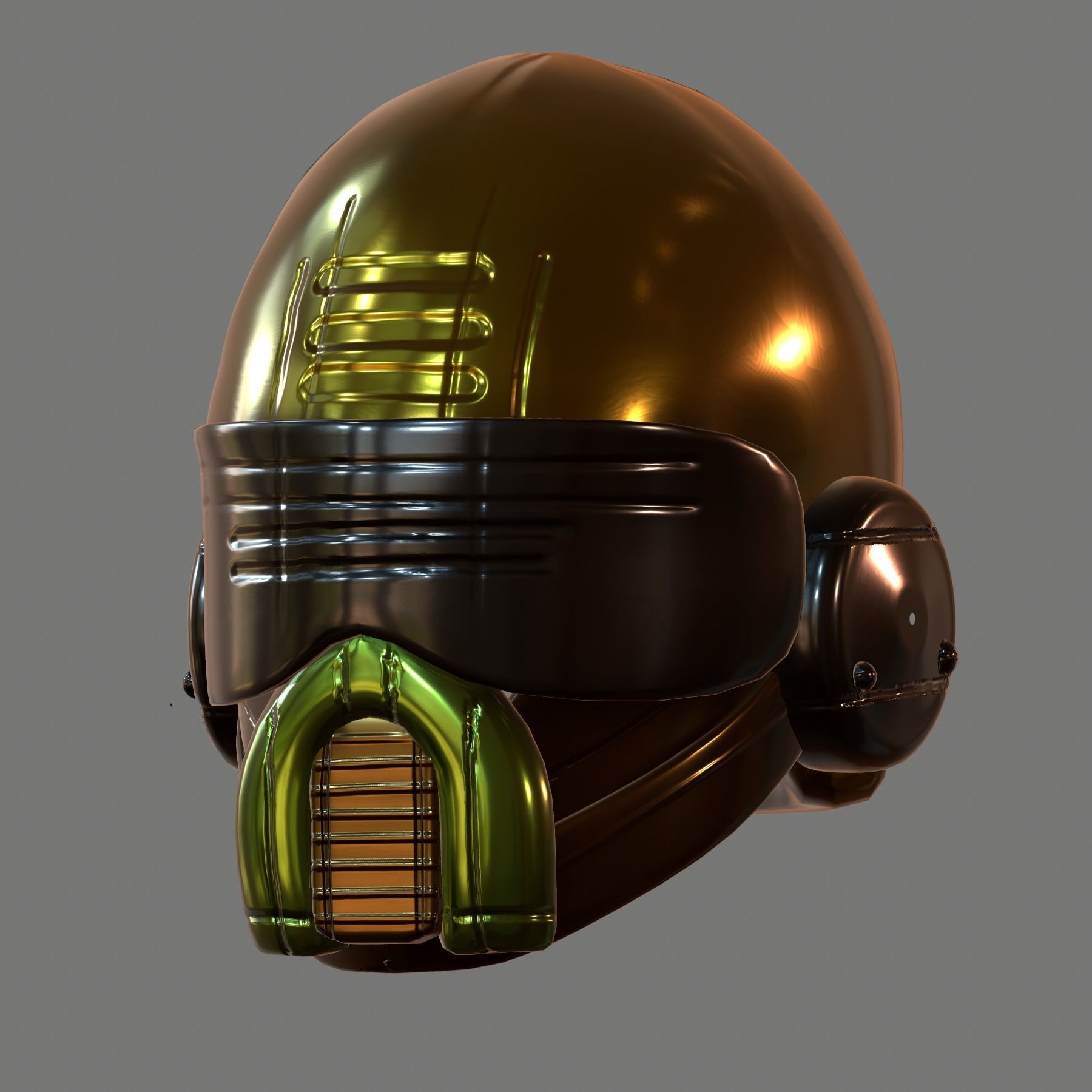 Helmet plastic mask protection 3D model Low-poly 3D model_2