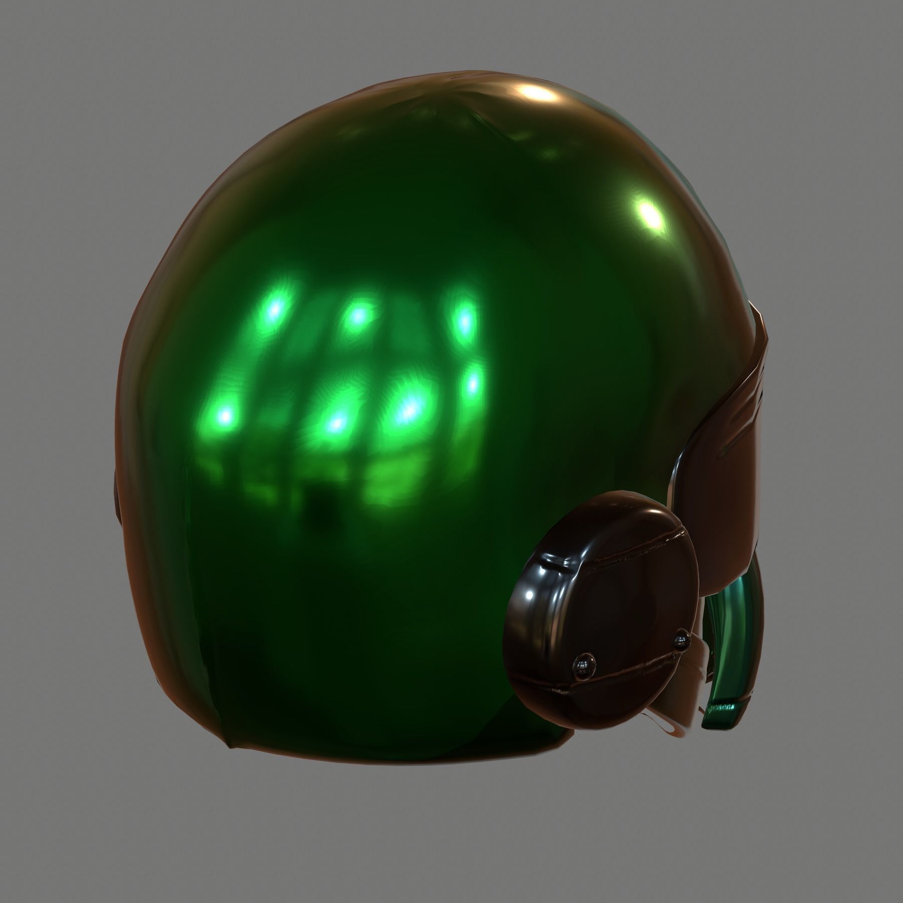 Gas mask helmet 3d model scifi Low-poly Low-poly 3D model_5