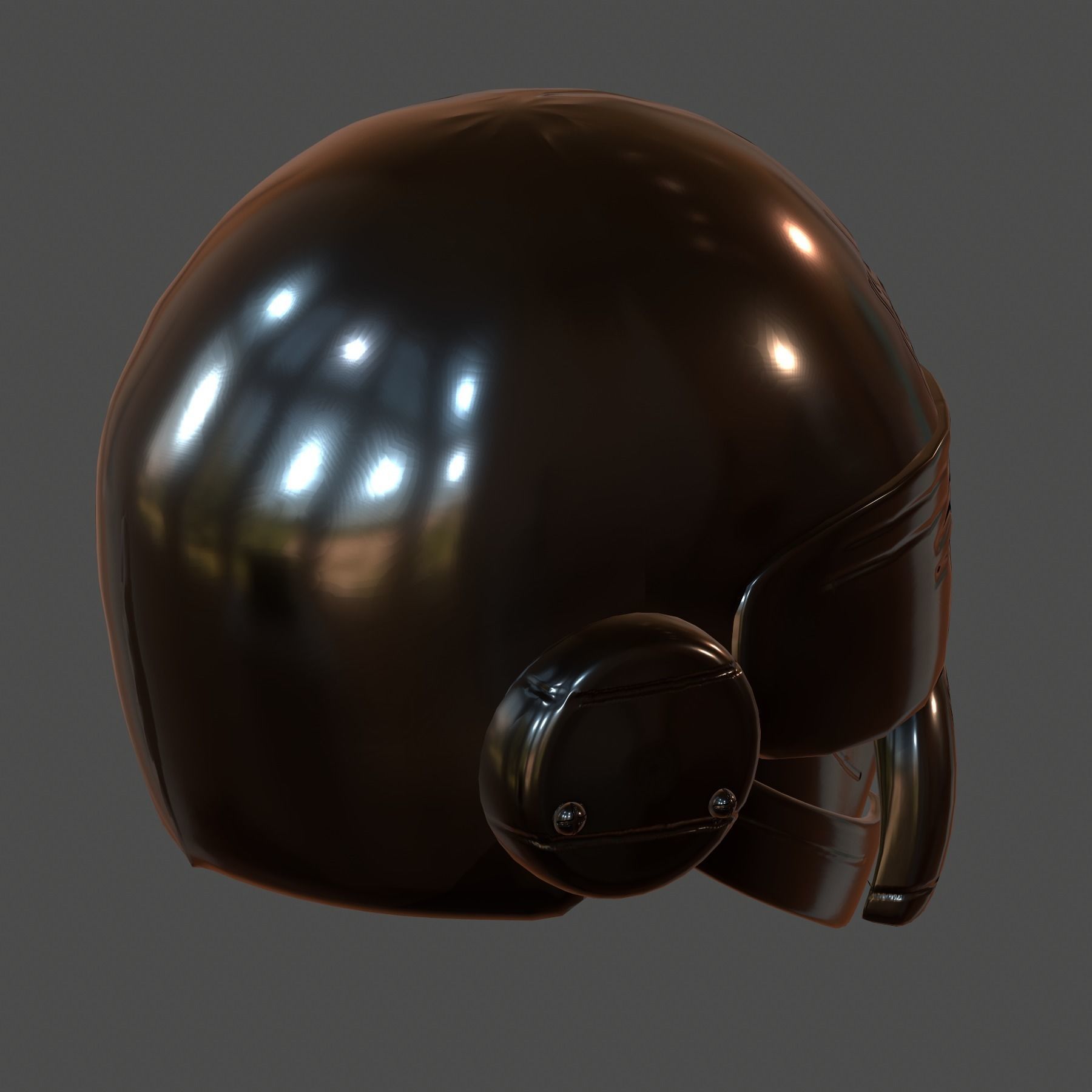 Gas mask helmet 3d model scifi Low-poly  Low-poly 3D model_5