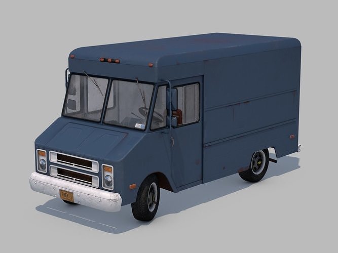 Classic  Van - C4D Rigg - PBR Low-poly 3D model