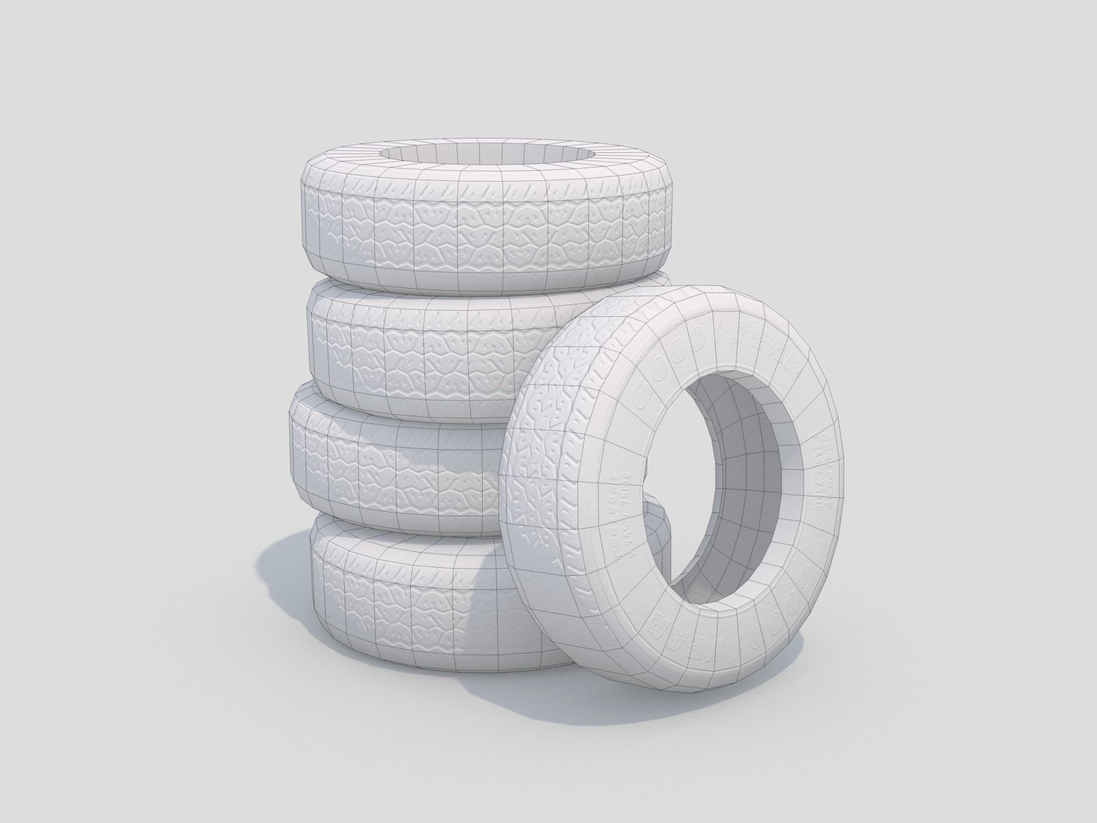 Classic  Van - C4D Rigg - PBR Low-poly 3D model_19