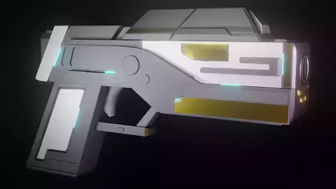 Sci-fi Gun Free low-poly 3D model