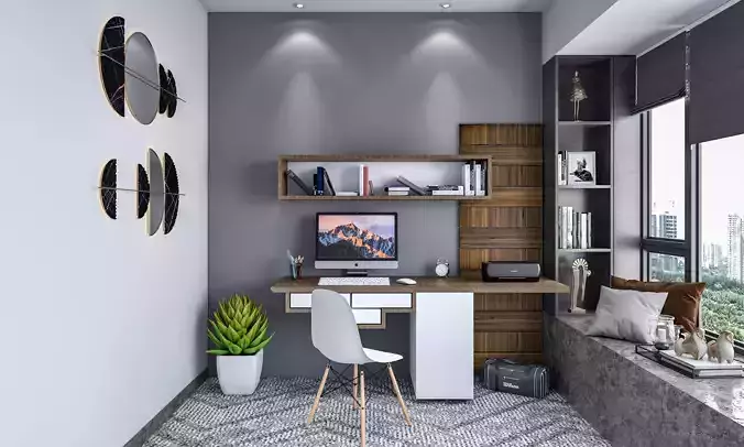 Study Room With Mesmerizing View