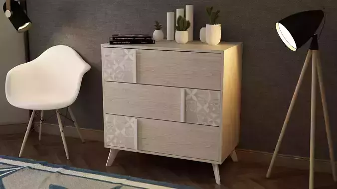 furniture set three drawer chest of drawers