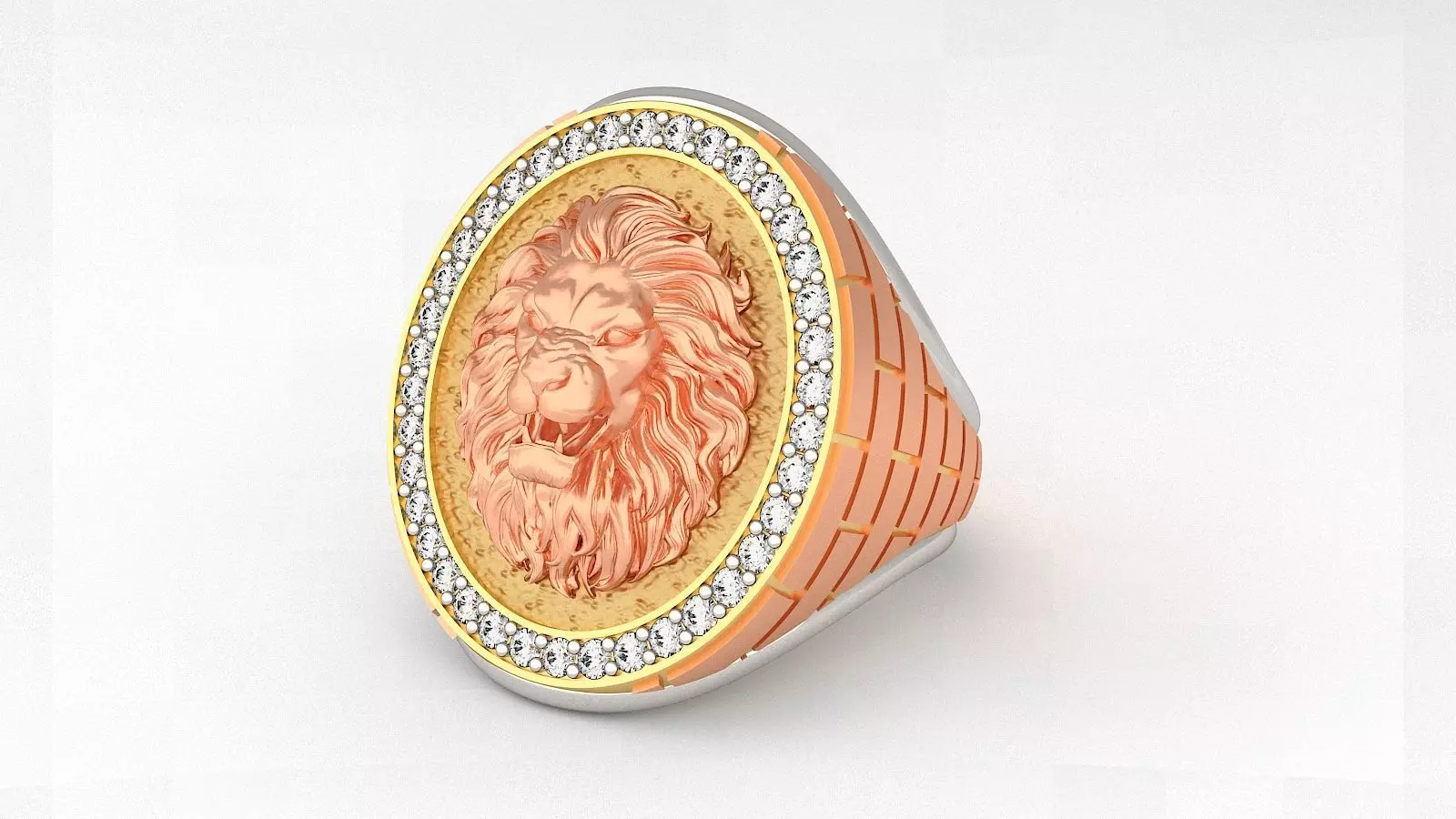 Lion Ring for Gents - GOLD 3D print model