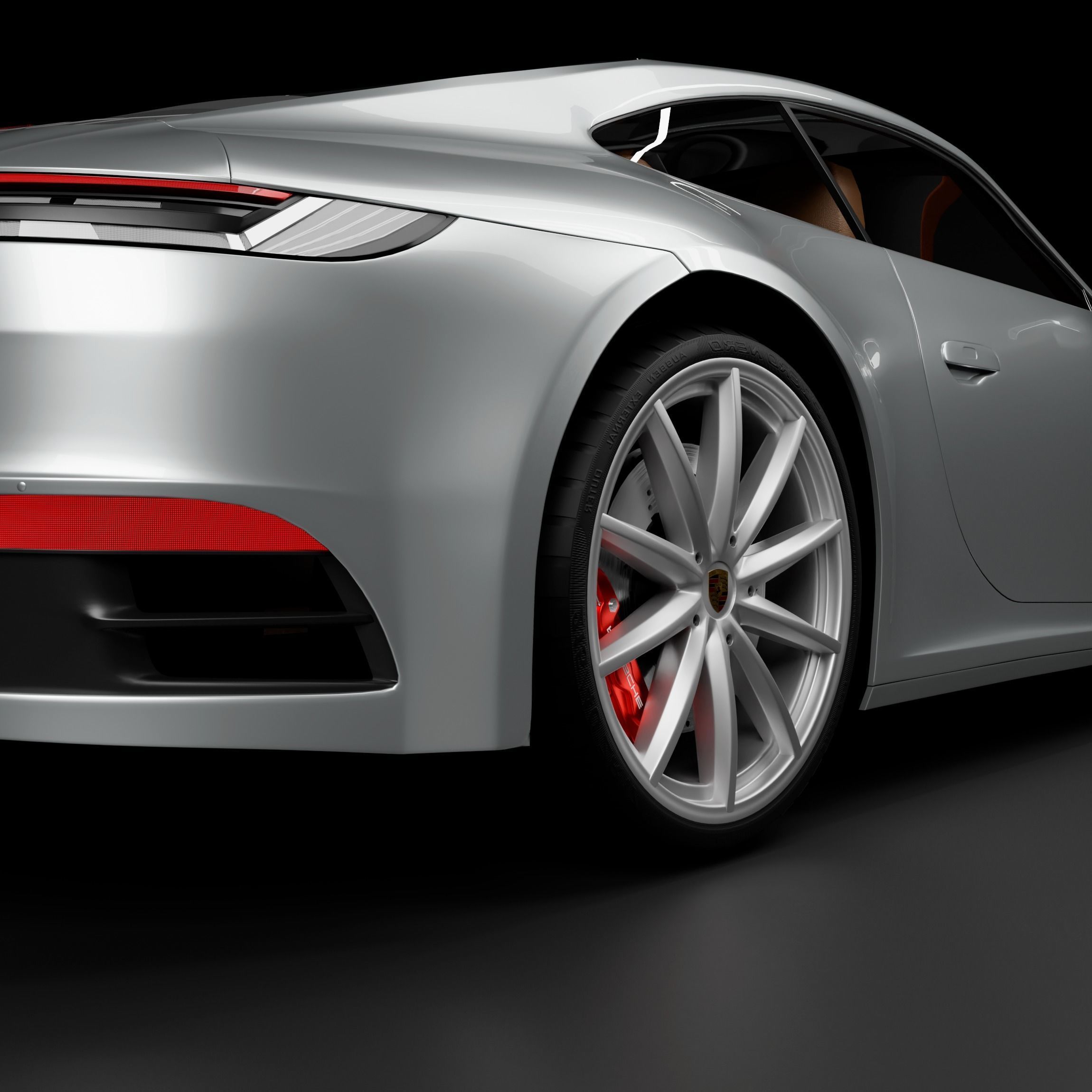 Porshe 911 carrera s coupe 2019 MODEL Low-poly 3D model_5