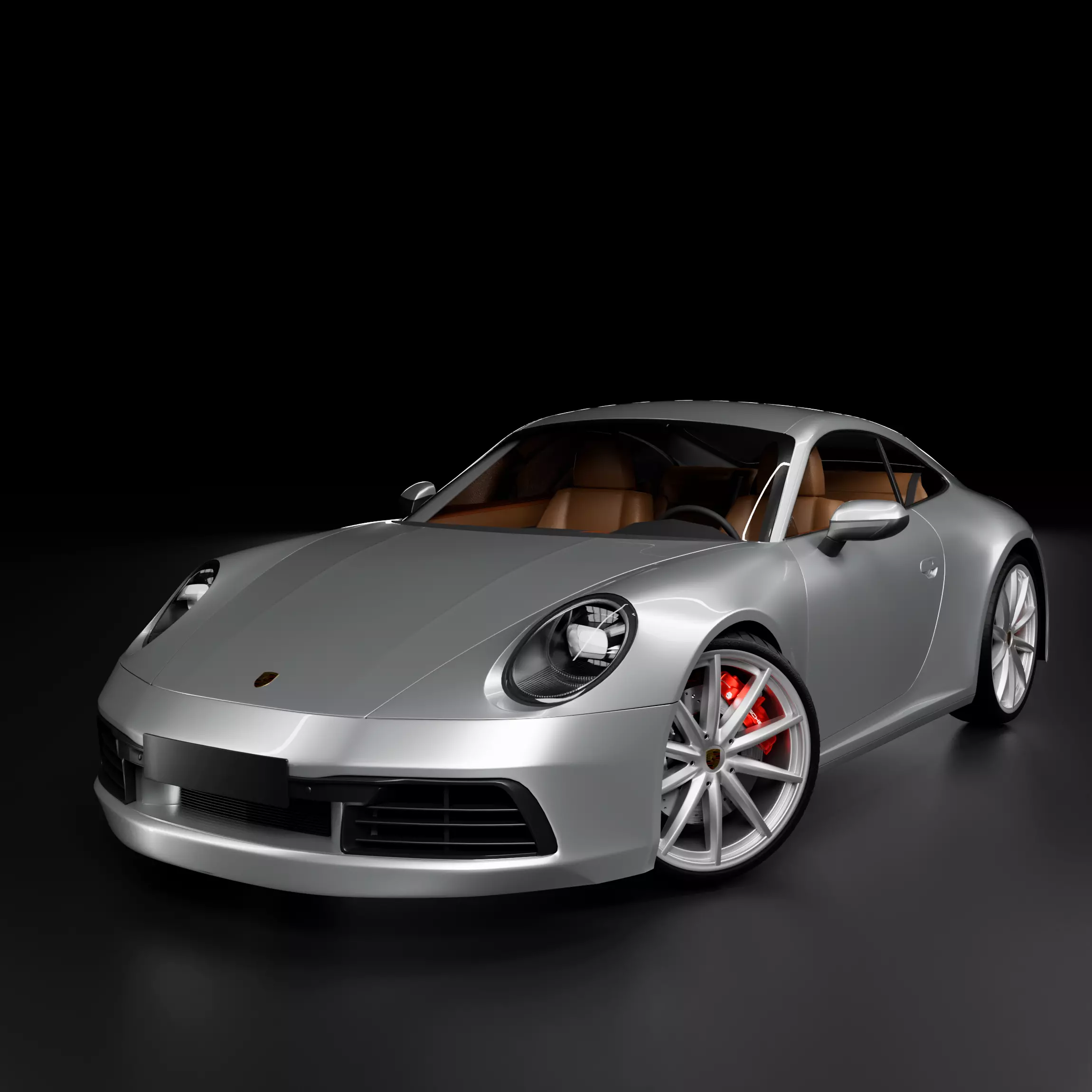 Porshe 911 carrera s coupe 2019 MODEL Low-poly 3D model_0