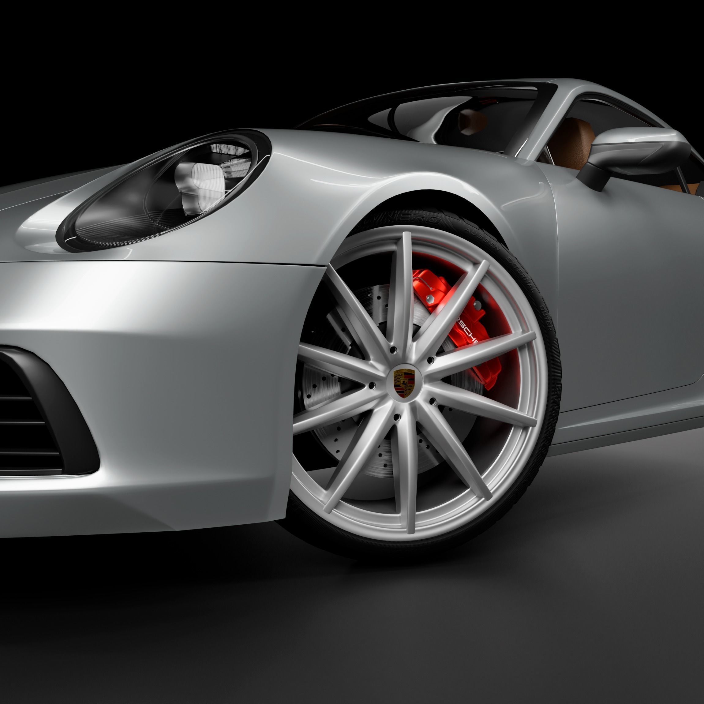 Porshe 911 carrera s coupe 2019 MODEL Low-poly 3D model_1