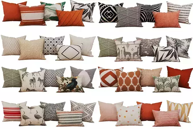 Decorative set pillow vol 4 3D model