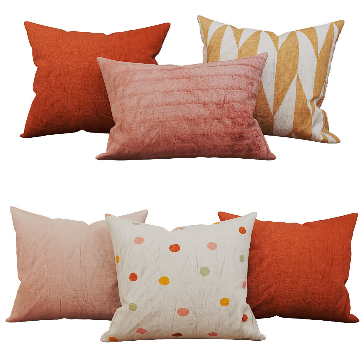 Decorative set pillow vol 4 3D model_4