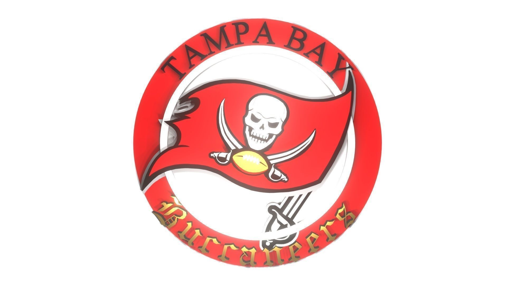 Buccaneers logo variations 3D Model Collection_9