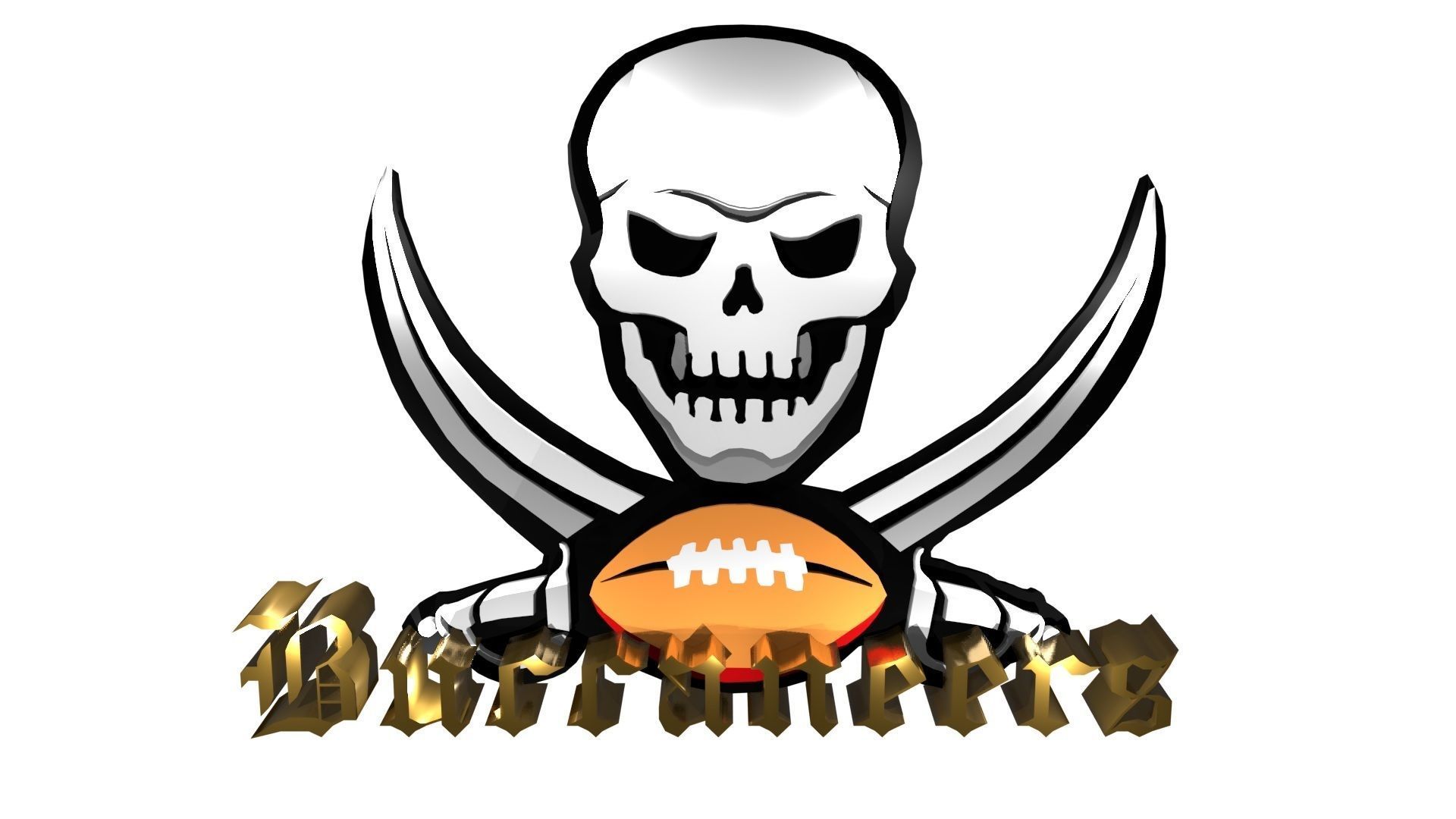 Buccaneers logo variations 3D Model Collection_7