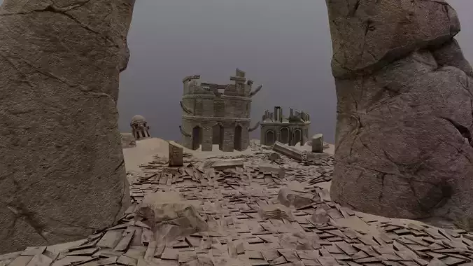 3d model Ruins in the desert