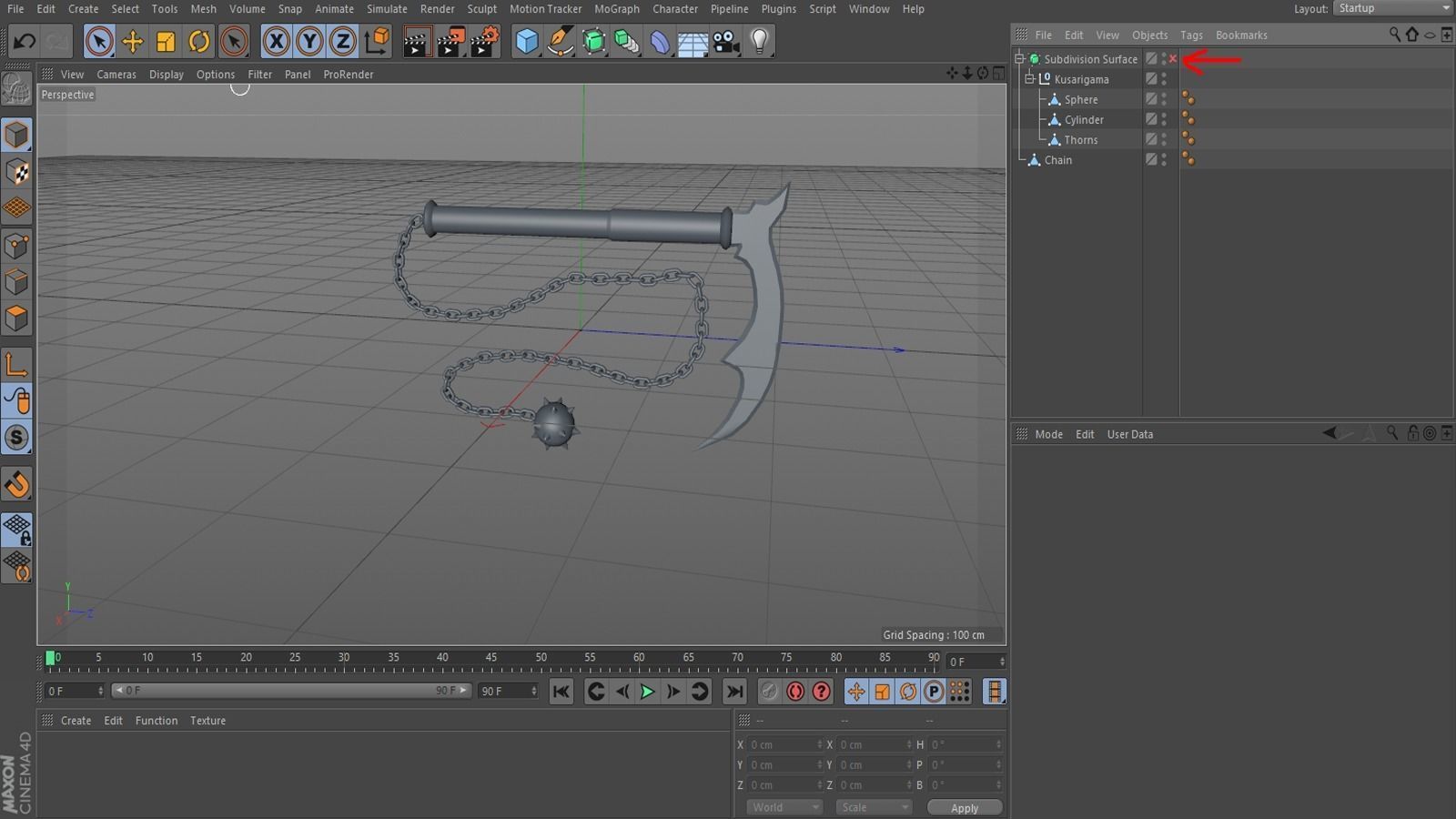 Heavy Kusarigama 3D model_12