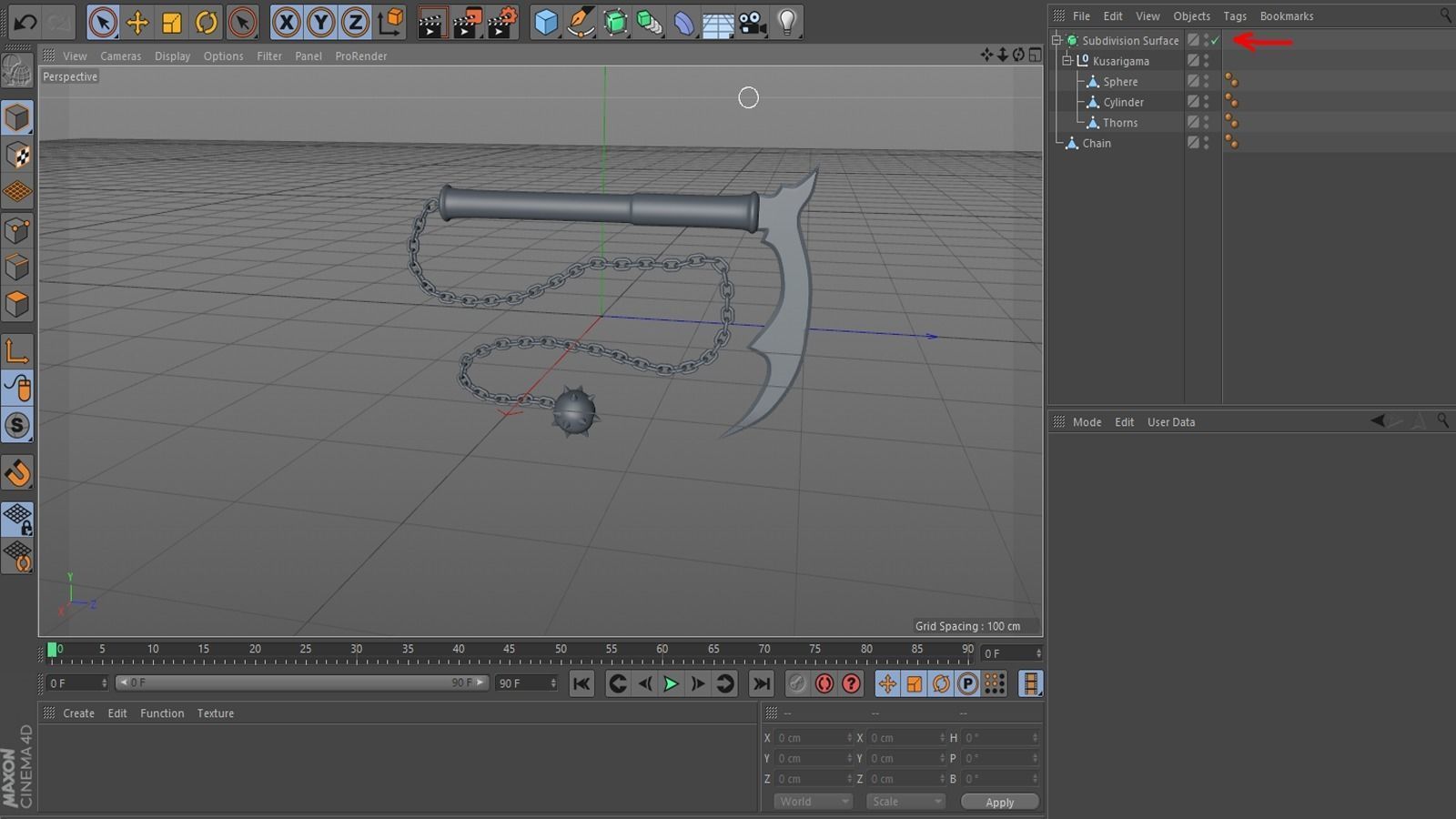 Heavy Kusarigama 3D model_11