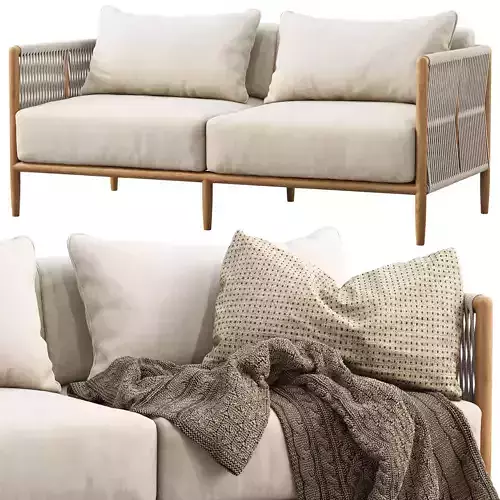 Brown Jordan Maldives Loveseat Sofa 3D model