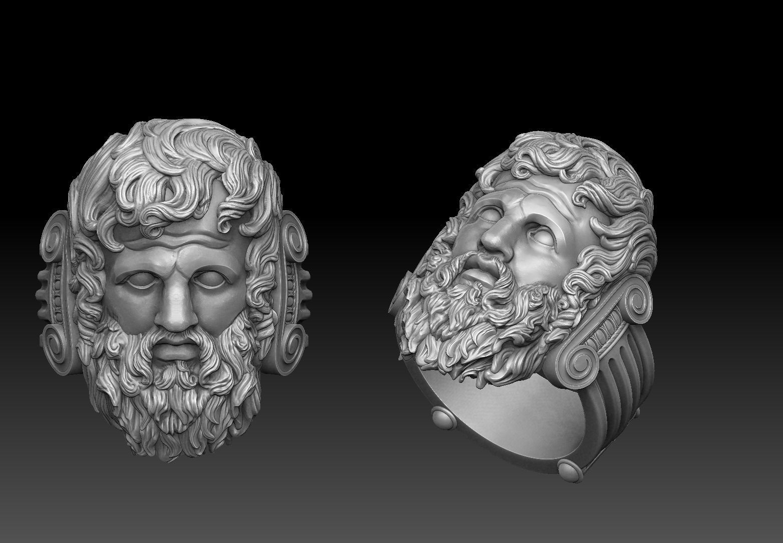 zeus Jupiter   ring   3D print model_4