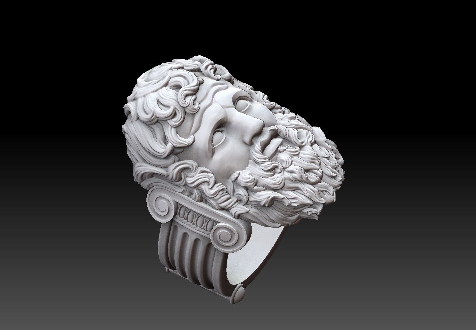 zeus Jupiter   ring   3D print model_10