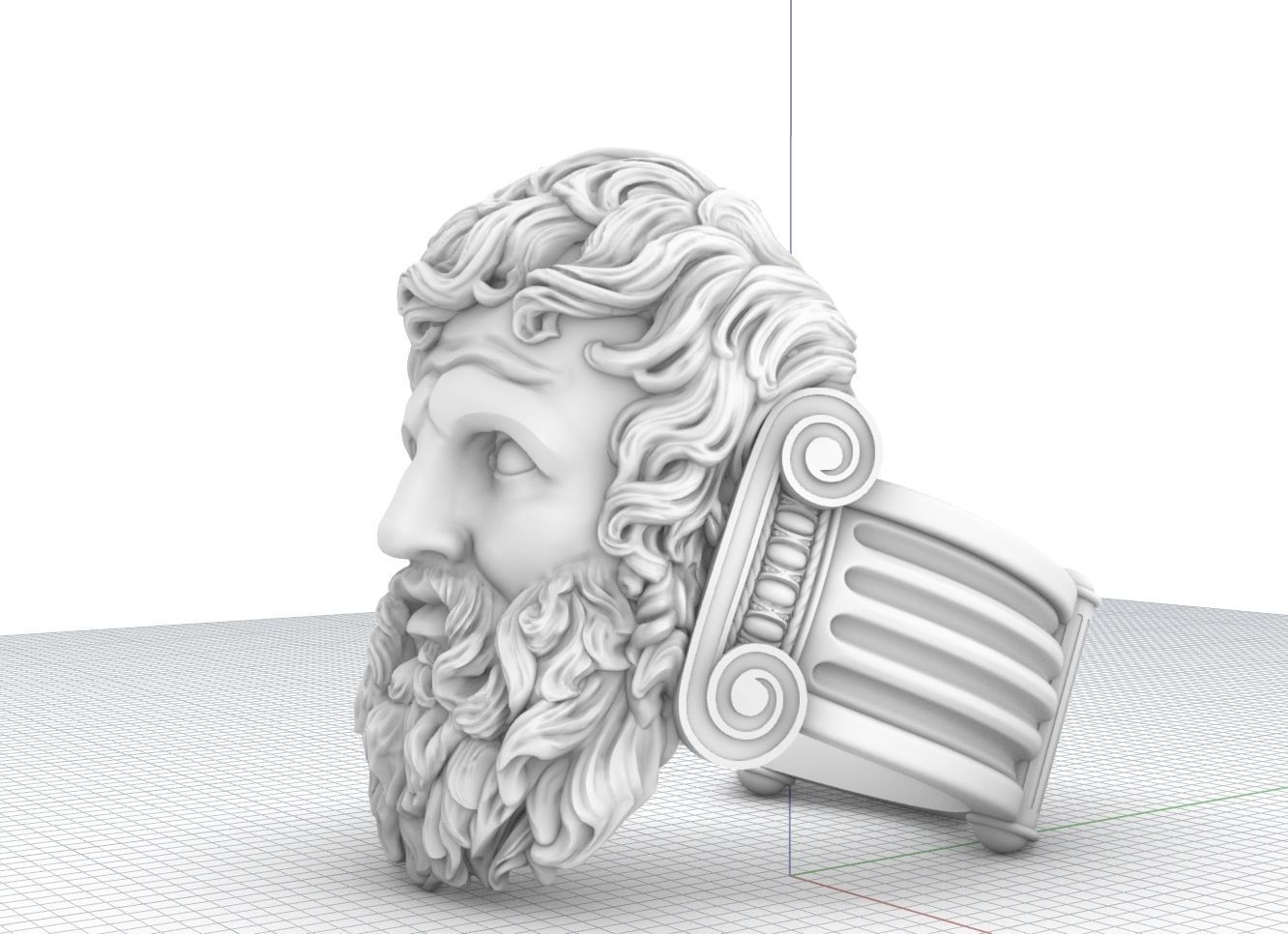 zeus Jupiter   ring   3D print model_19
