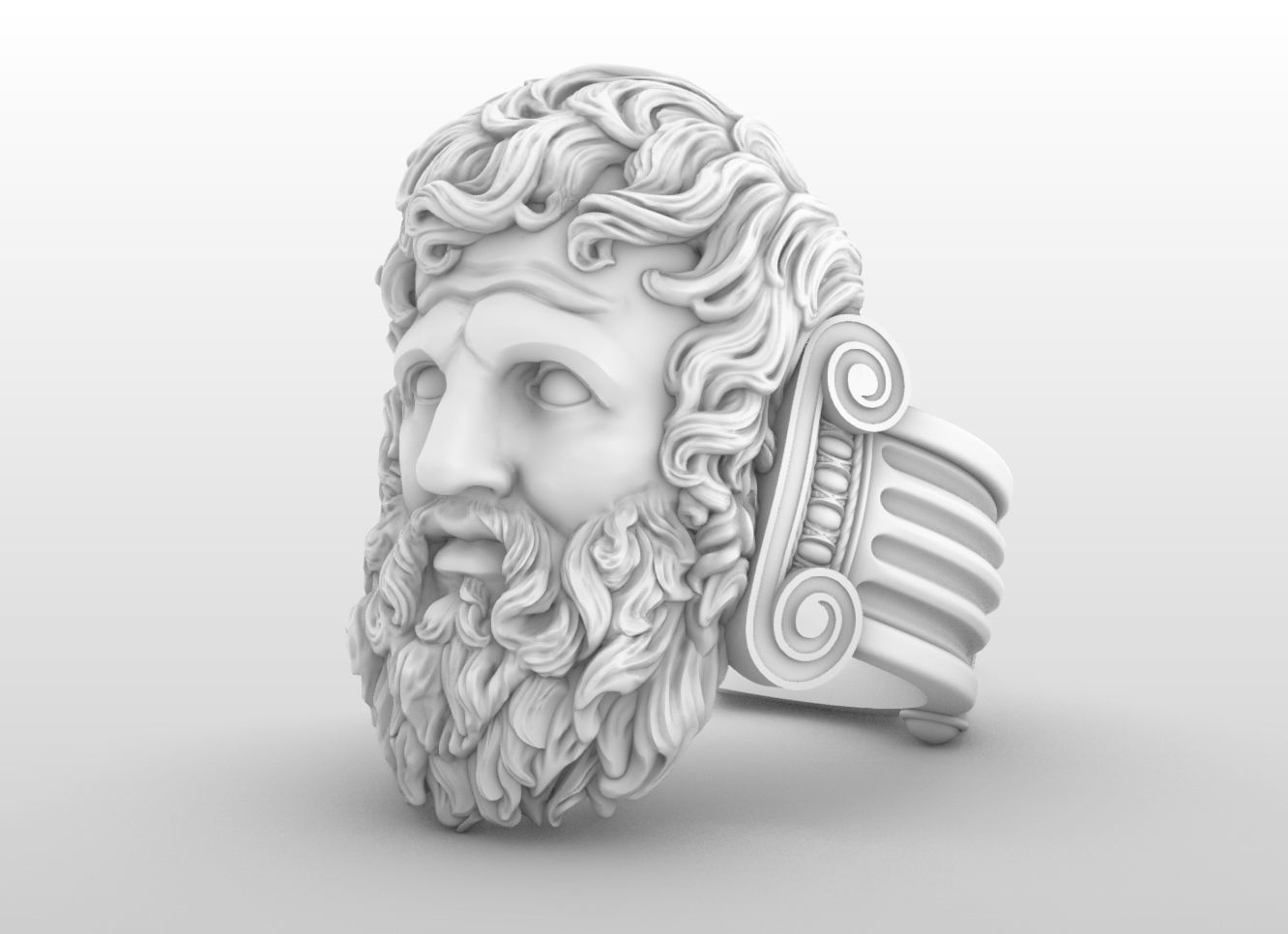 zeus Jupiter   ring   3D print model_16