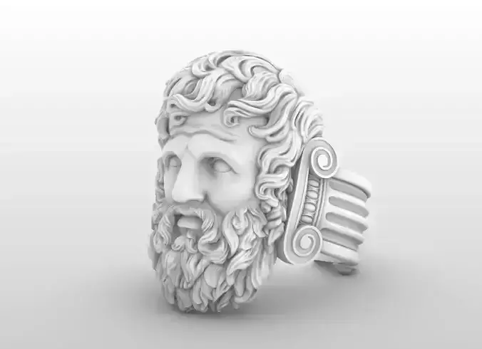 zeus Jupiter   ring   3D print model