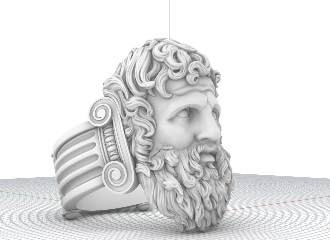 zeus Jupiter   ring   3D print model_18
