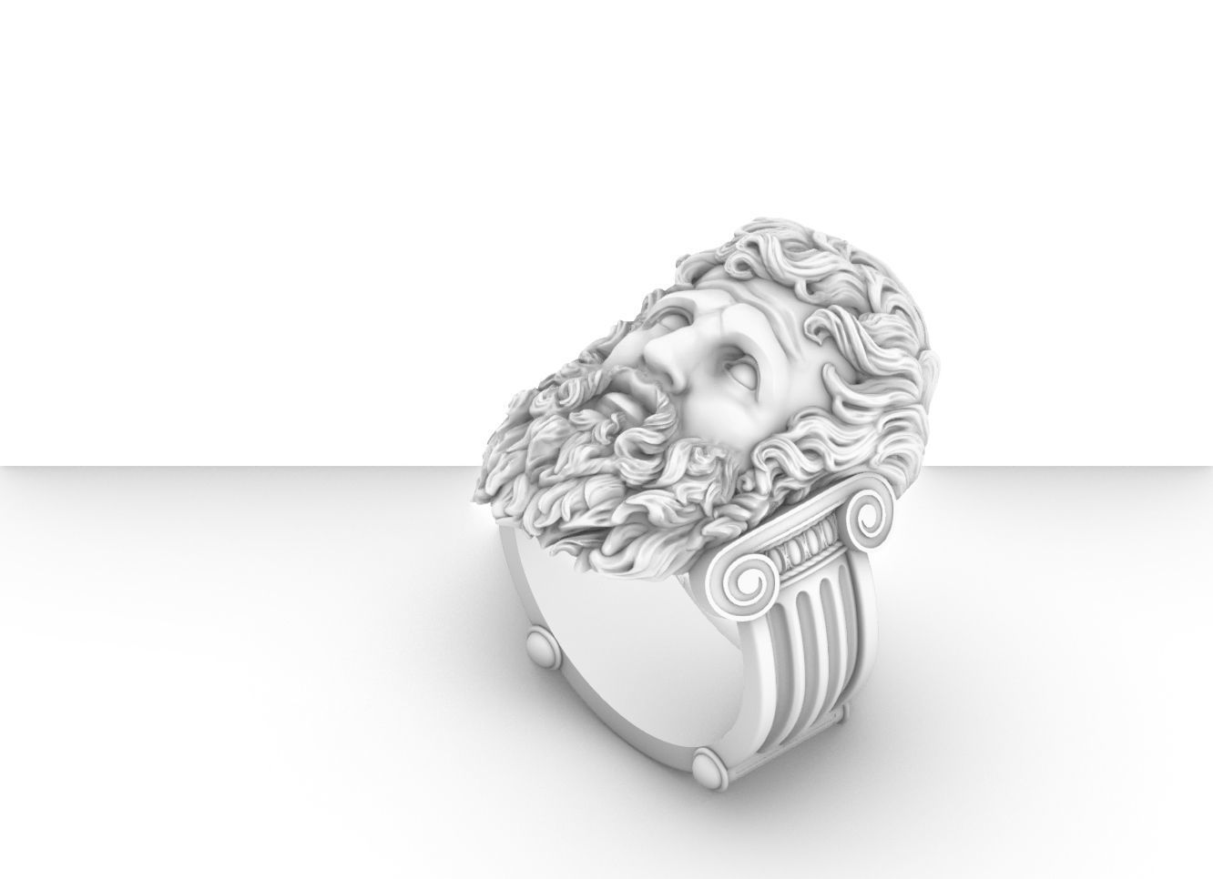 zeus Jupiter   ring   3D print model_3