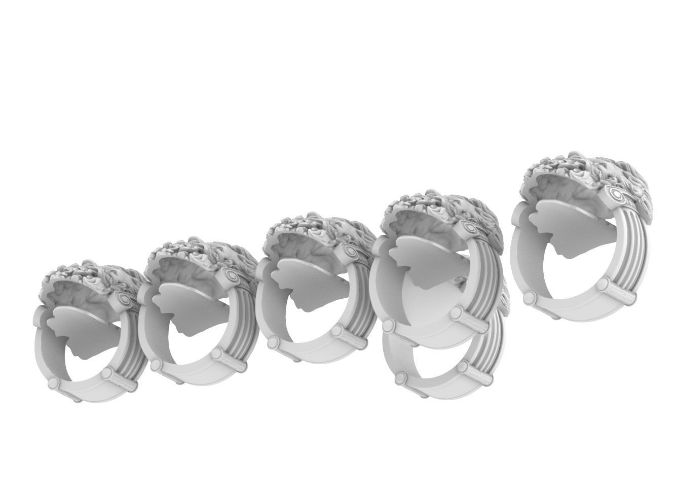 zeus Jupiter   ring   3D print model_8