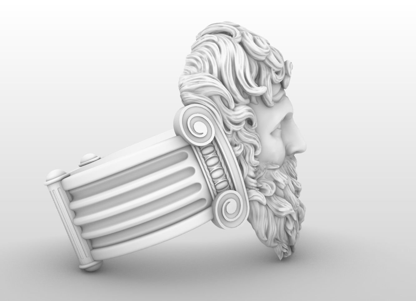 zeus Jupiter   ring   3D print model_17