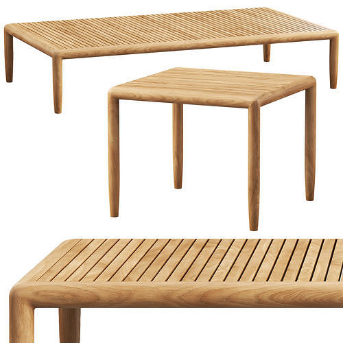 Brown Jordan Maldives coffee tables 2 options 3D model