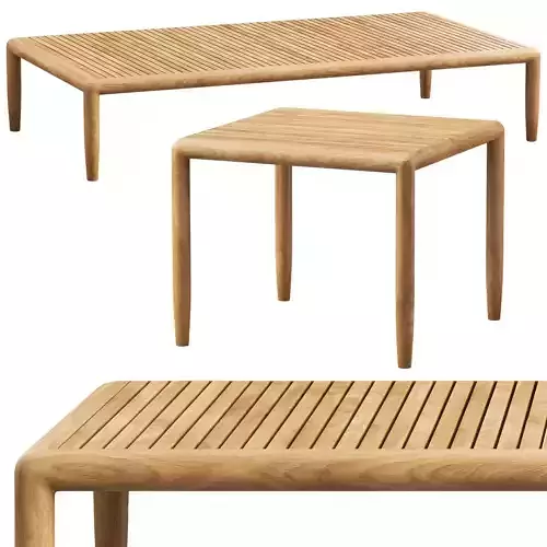 Brown Jordan Maldives coffee tables 2 options 3D model