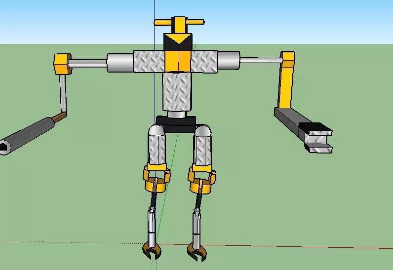 robot model from sketchup  3D model_0