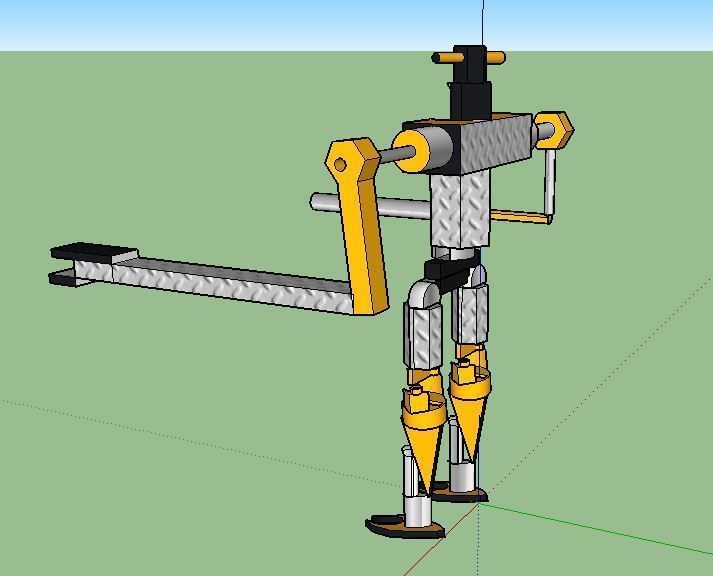 robot model from sketchup  3D model_2