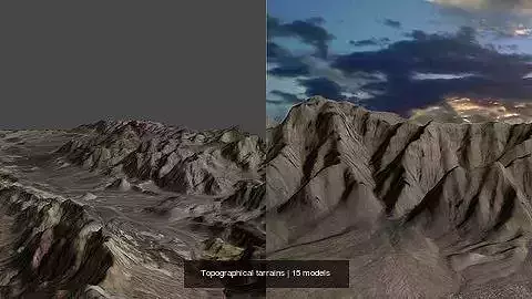 Topographical tarrains 3D Model Collection