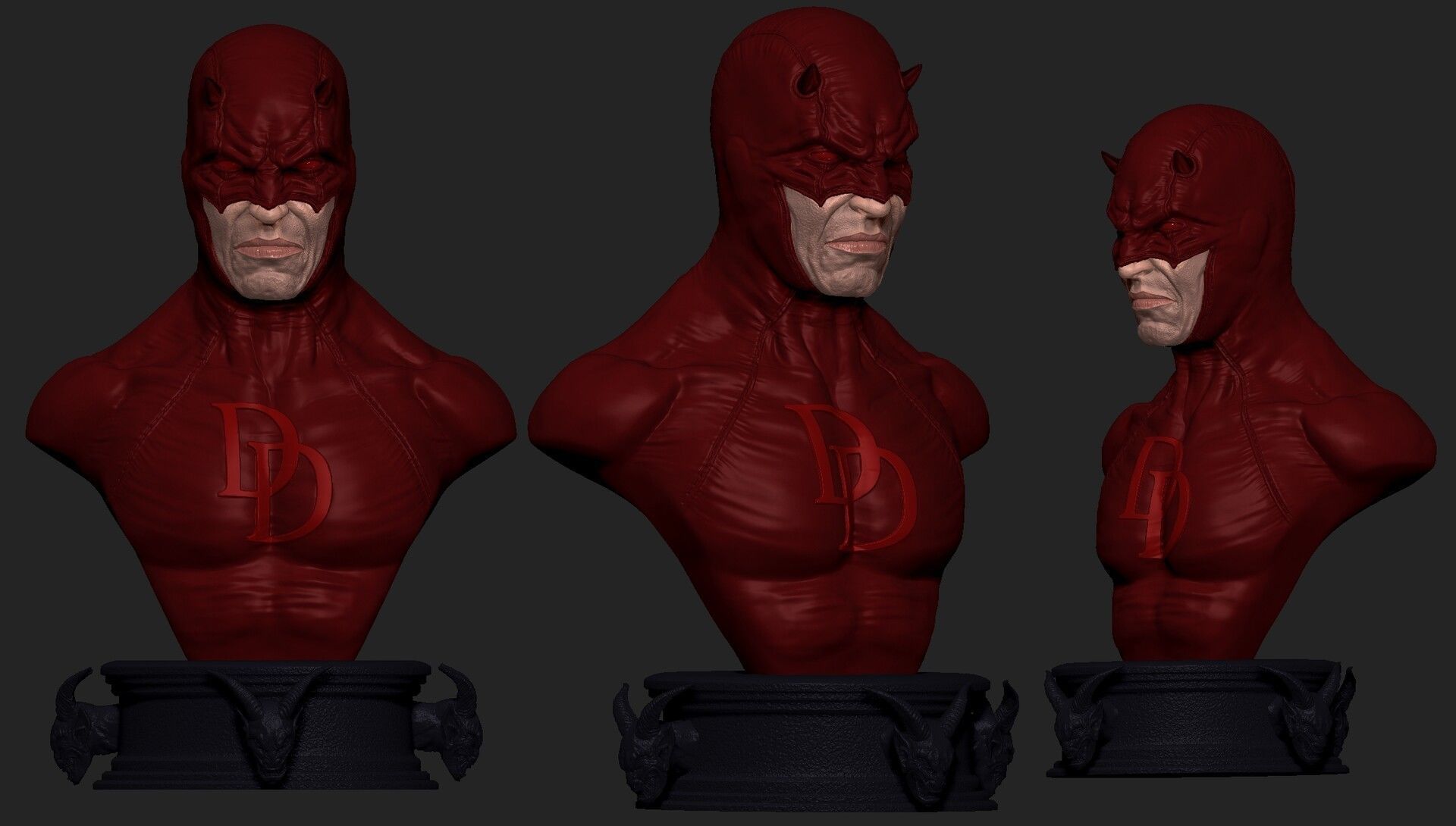 CLASSIC DAREDEVIL BUST  3D print model_3