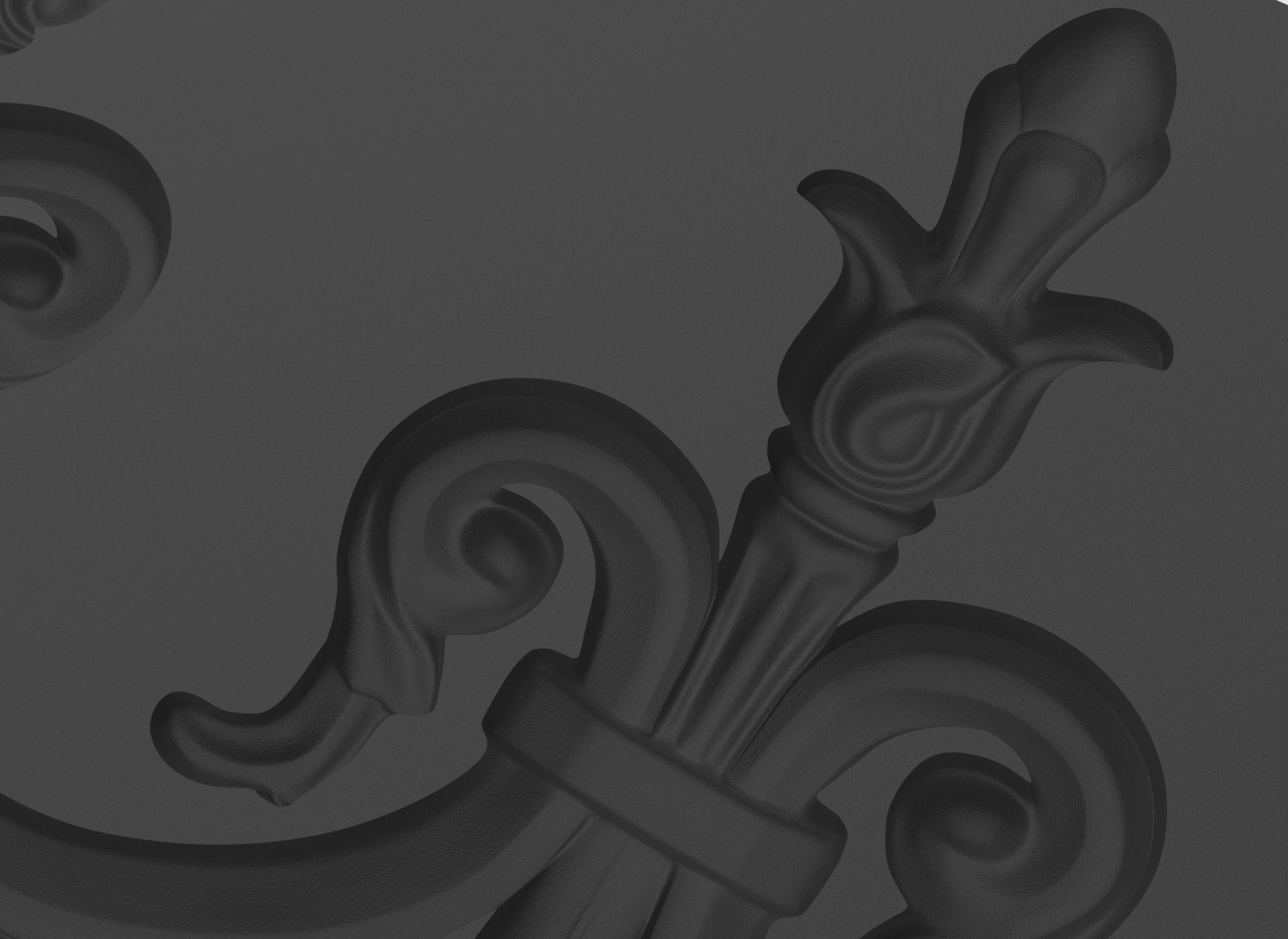 Roof ornement friezes tulip pattern HD model for CNC or Printer 3D print model_9