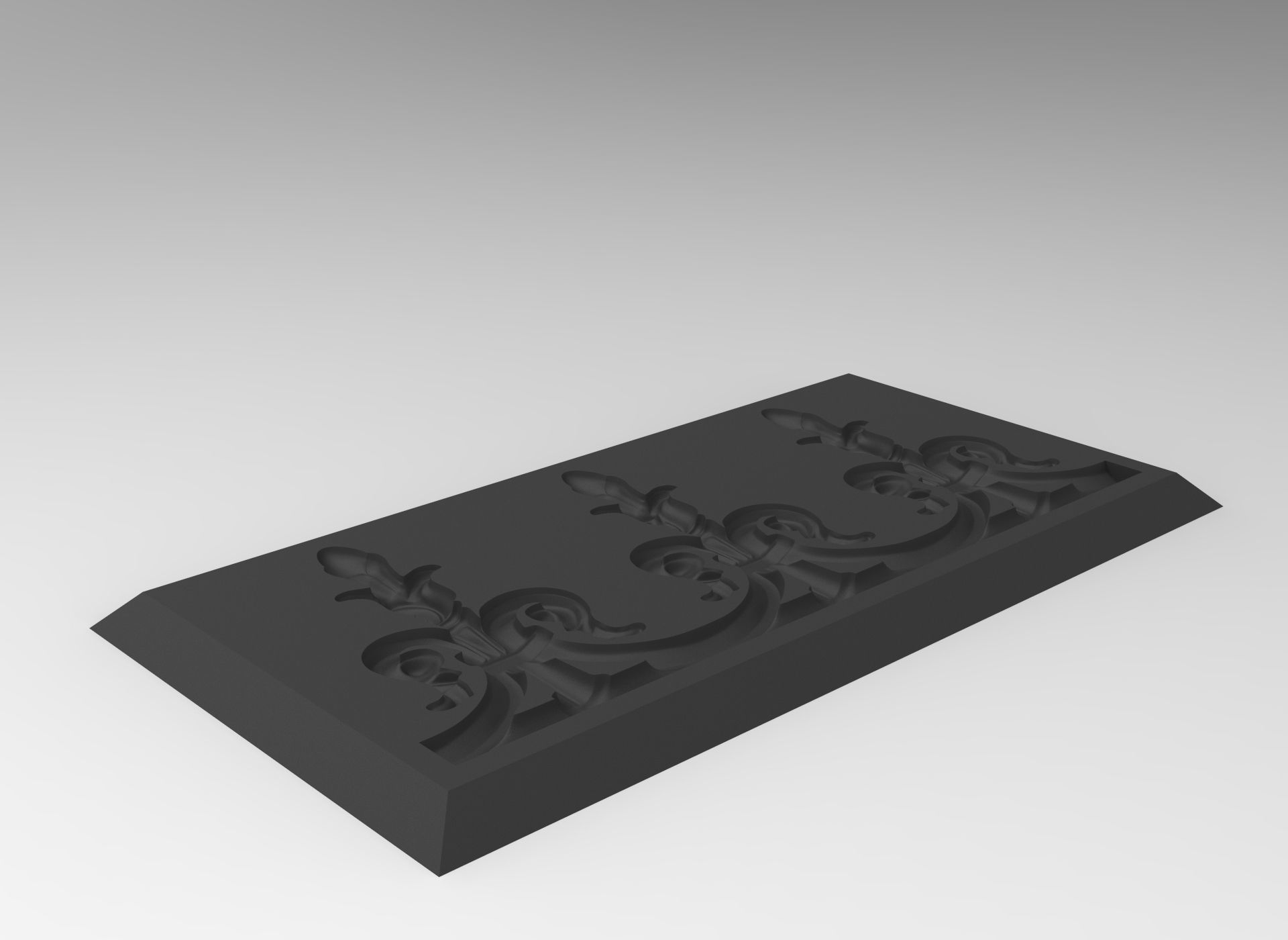 Roof ornement friezes tulip pattern HD model for CNC or Printer 3D print model_7