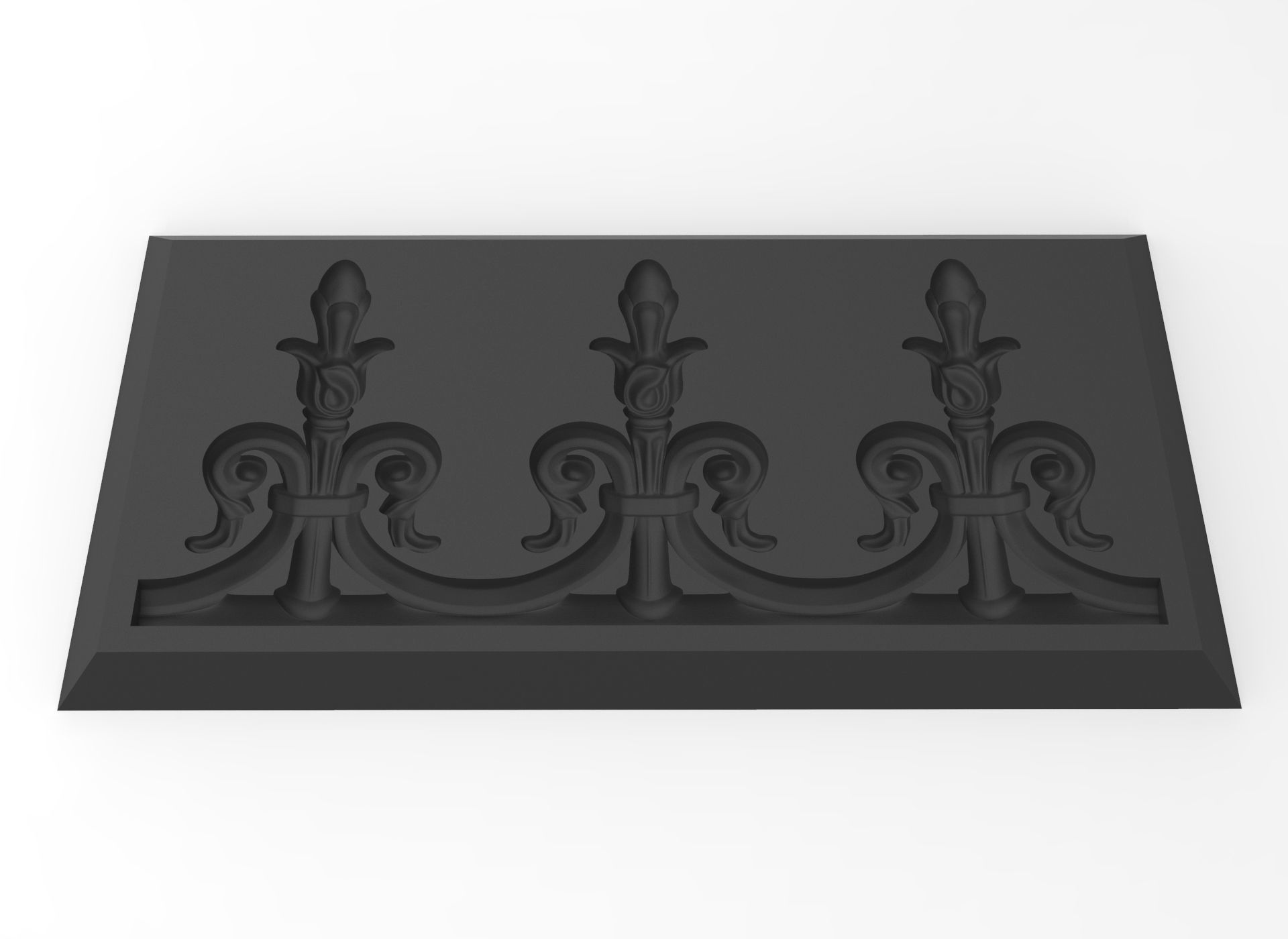 Roof ornement friezes tulip pattern HD model for CNC or Printer 3D print model_8