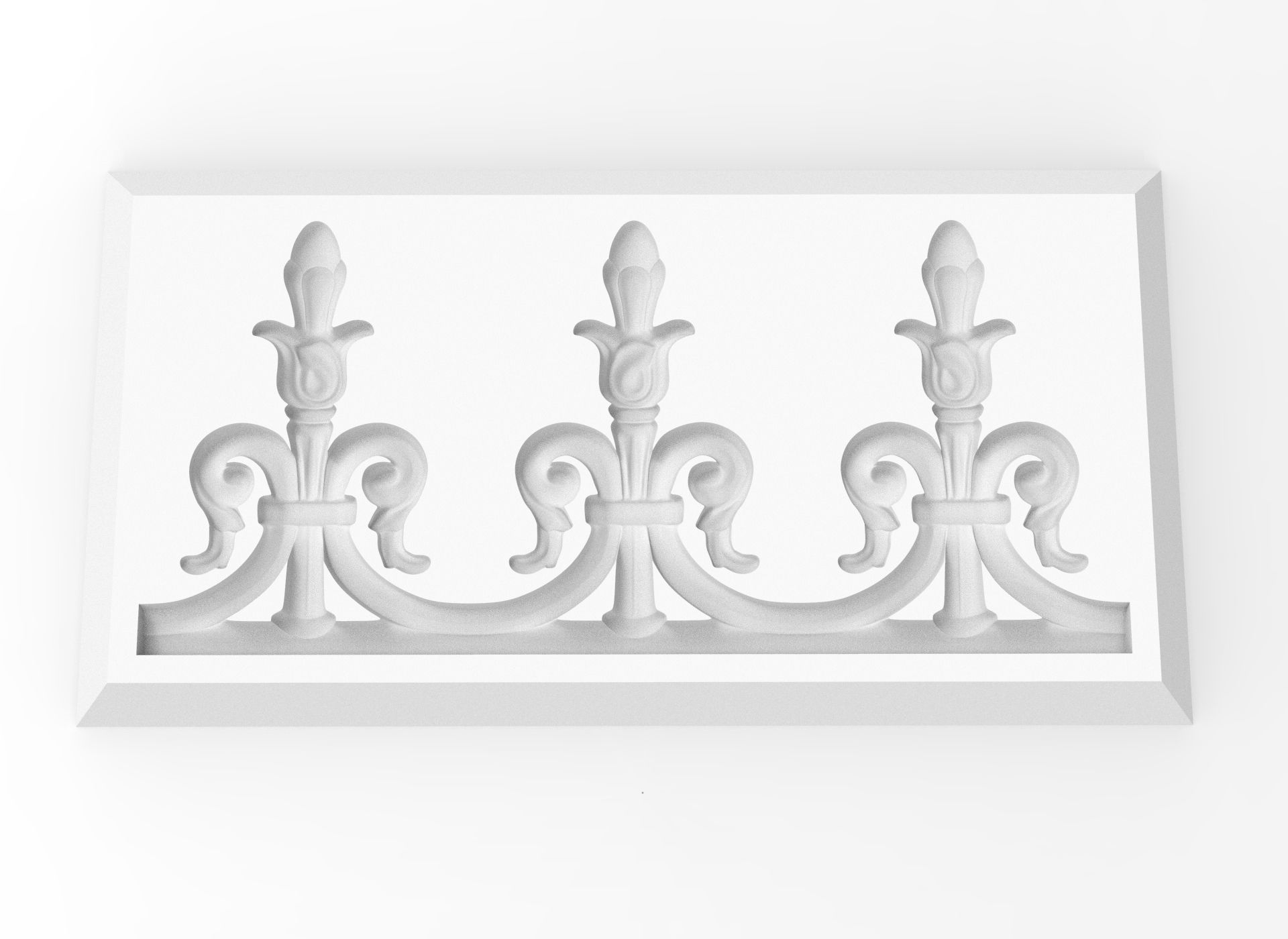 Roof ornement friezes tulip pattern HD model for CNC or Printer 3D print model_10