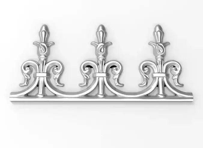 Roof ornement friezes tulip pattern HD model for CNC or Printer 3D print model