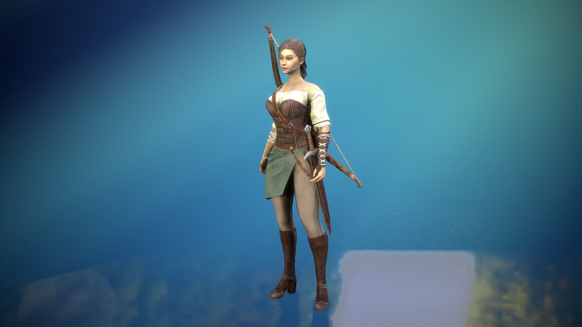 Forest Huntress Low-poly 3D model_18