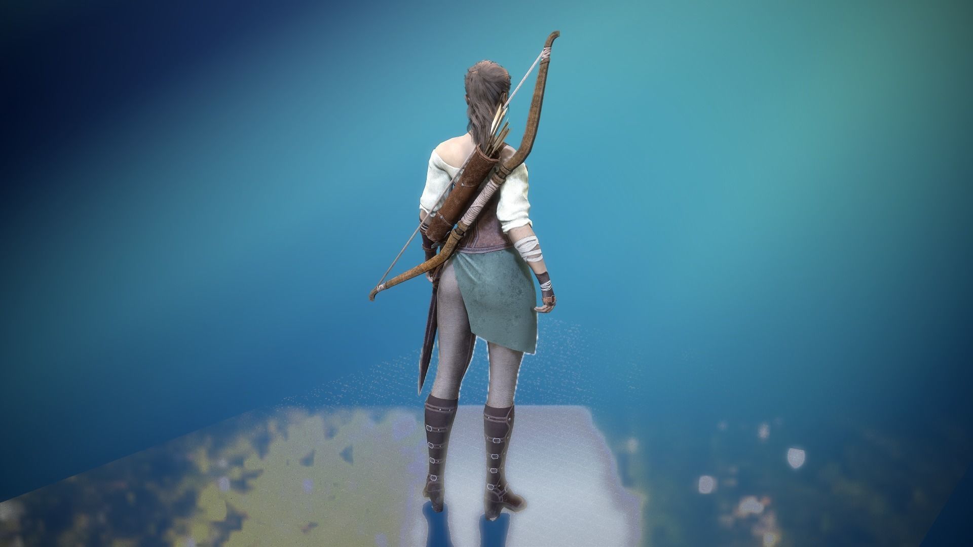 Forest Huntress Low-poly 3D model_19