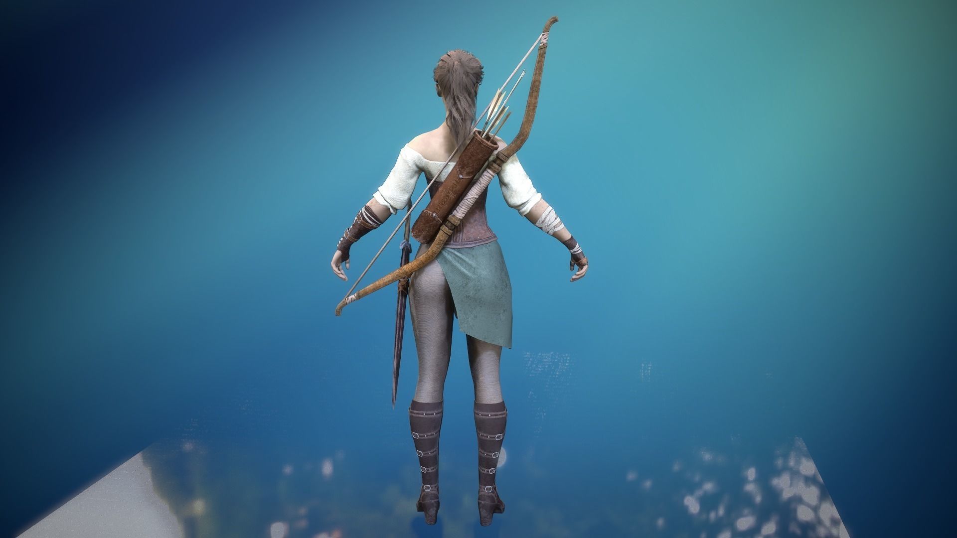 Forest Huntress Low-poly 3D model_15