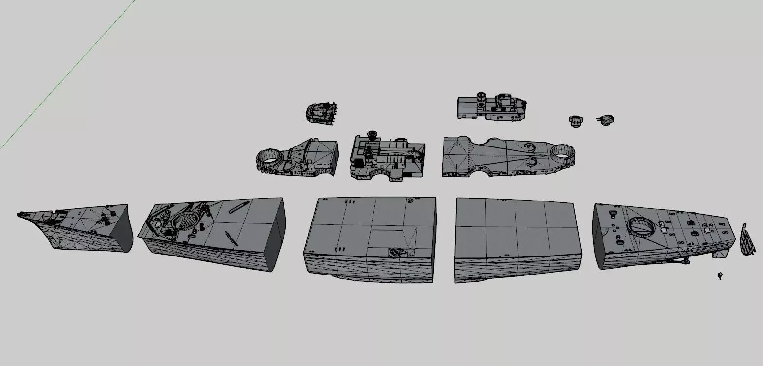The sunk german battleship Bismarck 3D print model_0